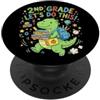 Dinosaur 2nd Grade Back To School Tees C Dinosauro di ritorno a scuola di seconda elementare PopSockets PopGrip Adesivo