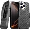 Rome Tech Custodia ProMax per Apple iPhone 16 con clip da cintura, custodia sottile con cavalletto per iPhone 16 ProMax - Nero