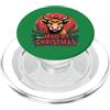 Jolly Farm Festivities Moo-ry - Mucca natalizia divertente con animali PopSockets PopGrip per MagSafe