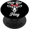 Goat Merch Hay Girl Hay Funny Goat Lover per ragazze PopSockets PopGrip Adesivo