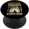 Nature Therapy Mindful Forest Walks Eco Amante della terapia della natura Shinrin-yoku Avvocato del bagno nella foresta PopSockets PopGrip Adesivo