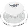 Funny Shark Ocean Predator Marine Sea Mo Squalo sovrastimolato divertente amante degli squali umorismo PopSockets PopGrip per MagSafe