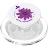 Alpha-1 Awareness Sunflower Gifts Alpha-1 Nastro di sensibilizzazione viola girasole uccello Hope Fighter PopSockets PopGrip per MagSafe