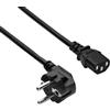 Akyga AK-PC-106A - Cavo di alimentazione per PC, da Schuko CEE 7/7 a IEC C13, 3 m, 10 A