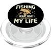 Fishing Is The Heartbeat Of My Life Fish La pesca è il battito cardiaco della mia vita PopSockets PopGrip per MagSafe