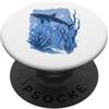 Funny Shark Ocean Predator Marine Sea Mo Squalo oceanico Vita marina subacquea Predatore amante degli squali PopSockets PopGrip Adesivo