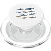 Funny Shark Ocean Predator Marine Sea Mo Shark Expert Ocean Predators Vita marina Amante degli squali PopSockets PopGrip per MagSafe