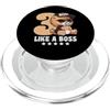 Baby Lion Like a Boss 3rd Birthday Toddl Girato 3 anni come un boss 3 ° compleanno leone ragazzo ragazza bambini PopSockets PopGrip per MagSafe