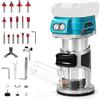 Roadtime Router cordless compatibile con batteria Makita da 18 V (senza batteria), trimmer elettrico senza spazzole da 900 W con 6 velocità, guida dritta, ruota guida, 15 punte di fresatura e 2 pinze