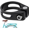 Generico Fascetta Reggisella - 31.8mm Morsetto Sella Bici | Collarino Reggisella 28.6mm 34.9mm Lega Alluminio Vite Mtɓ Regolabile Morsetto