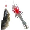 Generico Shrimp-shaped Squid Hook - Totanara A Forma Di Gambero | Esca Artificiale Morbida | Materiale PVC Luminoso 11cm 9,5g, Seppie In Legno, Attrezzatura Da Pesca Fluorescente, Jig Da Mare Premontati Per Uo
