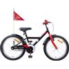 Runheo Bicicletta per bambini da 16 pollici, nera, con telaio in acciaio, per 4-6 anni, sella e manubrio regolabili, cambio semplice a 1 marcia, freni sicuri, ideale per la guida in città e nella