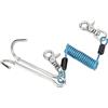 AstraLoom Gancio per corrente per immersione in acciaio inossidabile 316 Gancio per deriva a doppia barriera corallina con cordino a spirale per immersioni subacquee Snorkeling Pesca (Rosso roseo)