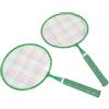 HUSHUI Set di Racchette da Badminton per Bambini con Impugnatura Comoda e Rete Ad Alta elasticità, 2 Racchette e 2 Volani per Giochi All'aperto (Verde)