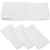 CLISPEED Fascia da Capitano in Nailon 4pezzi Elastico Bianco Calcio Design Regolabile come Football Accessorio Pratico e Personalizzabile per Sport di Squadra
