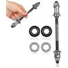 SAFIGLE ASSE Posteriore Mozzo per Mountain Bike 180mm Grigio Metallo Set Singolo per Mountain Biking con Cuscinetti a Sfera Adatto a Terreni Difficili