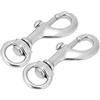 HUSHUI Moschettone per Immersione Clip per Occhi Girevole da 80 Mm Resistente per attività All'aperto 2 Pezzi in Acciaio Inossidabile 316