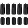 Toddmomy Copertura 10pezzi per Punta Stecca da Biliardo Nero in Gomma 10mm e 13mm Kit Protezione Antiurto Senza Colla per Party