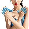 Generico Guanti Da Nuoto Palmera Per Uomo,Silicone Impermeabile | Pinne Per Mani Per Nuotatori - Per Studenti Principianti Bambini Nuotatori Triatleti Adulti Snorkeling Campo Estivo