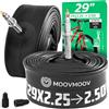 MoovMoov Camera d'Aria 29 pollici - Per Pneumatici 29x2.25, 29x2.30, 29x2.35, 29x2.40 e 29x2.50 con ETRTO da 56-622 a 64-622 - Valvola Presta - Confezione da 2 - Per Bici