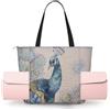 ZYJHYY Bella stampa di pavone borse da yoga per le donne con tappetini da yoga borse trasportatore borsa tote per allenamento pilates