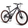 SPATIAL Mountain Bike, bici da ciclismo da esterno da 24/26/27,5/29 pollici, 21/8 velocità | Doppi freni a disco, sedile ergonomico regolabile per uomini, donne (Nero, 29 Pollici)