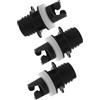 Healeved 3 Pezzi Adattatore Valvola Aria per Pompa Gonfiabile in PVC Nero Costruzione Stabile e Installazione Rapida per Barche e Kayak Durante Escursioni di Pesca e Campeggio