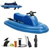 KAIKAFEI Jet Ski Gonfiabile Motorizzato 500W, Tavola da Surf Elettrica Batteria 10000mAh e Scooter Subacqueo Rimovibile, Materassino da Piscina Elettrico per Adulti