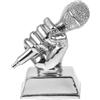 IMIKEYA Premio Decorazione Creativa e Durevole Microfono in Resina Argento for per Concorso Canoro Scolastico per Cerimonie di Premiazione