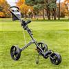 FORZA Carrello da golf a 3 ruote | Carrello da golf leggero in alluminio con manico ergonomico, freno a pedale e design pieghevole | Trasporto borsa da golf compatto | Portaombrelli opzionale
