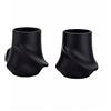 Generic 2 Pezzi Correttore di Presa per Racchetta da Tennis in Silicone Antiscivolo Dispositivo di Correzione della Presa per Racchette Portatile di Lunga Durata Facile Installazione Nero