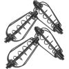GRADENEVE Pasturatore Pesca Feeder 4 Pezzi in Ferro Nero con Design Cavo e Funzione Molla per Pescatori all'Aperto