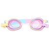 Hohopeti 1pezzi Occhialini Nuoto Silicone Antinebbia Protezione UV Maschera Piscina Ragazzi Ragazze Design Unicorno Colorato