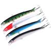 PRETYZOOM Esche Artificiali da Pesca Mare 4 Pezzi, Lure in Plastica Sottile e Portatile, Attrezzatura per Pesca Outdoor Ganci 12cm 10.5g per Spinning Colore Casuale