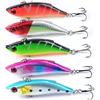 Generic XILILHC 5 Pz VIB Richiamo di Pesca 7 Cm 10g Artificiale Duro Esche da Pesca Wobblers Occhi 3D Sinking Minnow for Carpa Pike Fishing Tackle
