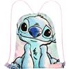 Disney Lilo & Stitch - Borsa con coulisse per ragazze, grazioso zaino da palestra, nuoto e scuola in PE, borsa leggera per bambini e adolescenti