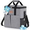 Lifewit Borsa Frigo 20L, Portatile Borsa Termica con 2 Tasche Anteriori, Cooler Bag Pieghevole per Campeggio, Viaggi, Shopping, Picnic, Nera
