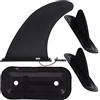 MUELODSIC Set 3 Pz Pinna di Tracciamento per Kayak e Paddleboard in PVC Nero, Facile da Installare Tenuta per Vacanze Estive e Pagaiare su Acque Piane