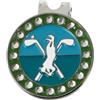 GOOHOCHY Marcatore Magnetico con Clip per Cappello per Palline da Golf Lega di Zinco Verde, Facile da Usare e Trasportare, per Terreno da Golf