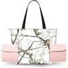 ZYJHYY White Trees - Borsa da yoga da donna, con stampa mimetica, con tappetini da yoga, borsa da trasporto per allenamento pilates