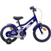 Runheo Bicicletta per bambini da 14 pollici, blu scuro, in acciaio, per 3-5 anni, con parafango, campanello, cavalletto e catarifrangenti, stabile due ruote per città, fuoristrada e escursioni