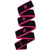 Generic Fascia di resistenza a 8 griglie, in cotone e poliestere, rosa e nero, per yoga, danza latina, balletto, pilates, fitness e supporto fisico