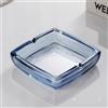 Mairuker Posacenere in vetro cristallo, posacenere da tavolo per casa, ufficio, bar, ristorante, interni ed esterni (azzurro)