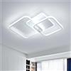 Mckalen Plafoniera LED Soffitto 40W 4700LM, 52CM Lampada Quadrata Moderna, Lampadario per Soggiorno, Camera da Letto, Sala da Pranzo, Bianco Freddo 6500K