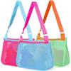 IHLOOTD 3 Pezzi Borsa da Spiaggia per Bambini, Borsa Rete Giochi Spiaggia, Borsa per Raccogliere Conchiglie per Spiaggia, Piscina, Campeggio, Viaggi (B)