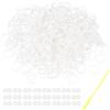 QUARKZMAN 600 Pezzi Kit Fascette Elastiche Per Con 25 Pezzi S-Clip 1-Gancio Refill Fascette Elastiche Per Creazione Braccialetti Kit Per Intreccio DIY Artigianato Regalo, Bianco