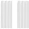 vidaXL Tende Blackout con Anelli 2 PCS Bianco Puro 260 x 140 cm, Tende per Salotto, Moderne e oscuranti, Leggere, per Privacy e opzioni di Apertura Manuale