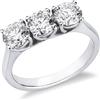 Gioielli di Valenza Anello trilogy in oro bianco 750 con diamanti