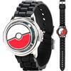 Pokémon Accutime Orologio analogico da uomo al quarzo con cinturino in silicone POK9025AZ