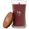 WoodWick Candela profumata con stoppino scoppiettante | Candela clessidra grande Rouge Oud | Candele a lunga combustione: Fino a 130 ore | Regali perfetti per le donne